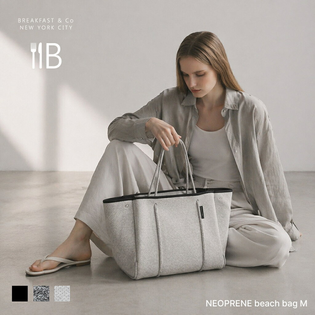 BREAKFAST & Co NYC M 토트 백 레이디스 큰 경량 특대 발수 가벼운 무지 대용량 여행 스포츠