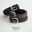 【クーポンで50%OFF★マラソン限定】イタリア製 WALDORF's イタリア製スエード メッシュベルト メンズ ベルト ITALIAN SUEDE MESH BELT