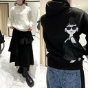 HAPPYFACE ハッピーフェイス EMMA 見返りパーカー 長袖 トップス カットソー パフスリーブ パーカー フード付き 白ホワイト 黒ブラック ロゴ入り カジュアル シンプル きれいめ デイリー 普段 シンプル 可愛い EMMAちゃん