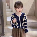 【最大10%offクーポン&ポイント2倍】ニットセーター キッズ 女の子 フリル セーター 花柄 ニット おしゃれ 女児 ゆったり ニットトップス 長袖 春秋 ...