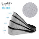 インソール 身長アップ 中敷き シークレット インヒール 2〜4cm 半張り 男女兼用 中敷 衝撃吸収 インソール 2types メンズ レディース 軽量 反発...