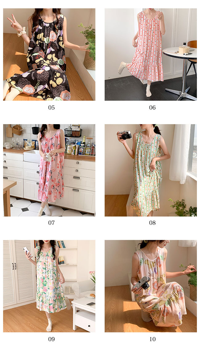 【最大10％offクーポン&ポイント2倍】ルームウェア 夏 レディース ワンピース 部屋着 ノースリーブ タンクワンピース 花柄 桃柄 ナイトウェア 薄手 ソフト 袖なし ナイトドレス 花柄ワンピース Aライン 体型カバー パジャマ 寝巻き ピンク