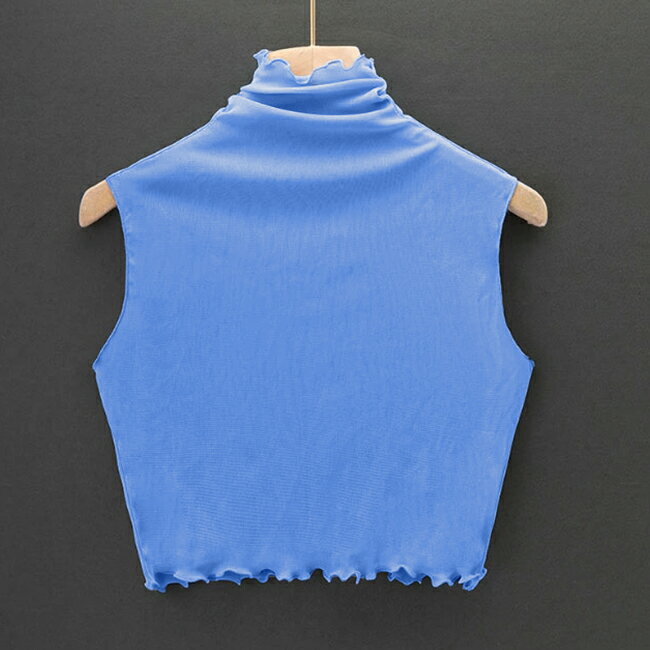 siiilon 2021AW フリル付け襟 ブルー 水色 フリルセーラー付け襟 水色 ラベンダー ロリータ ゆめかわいい