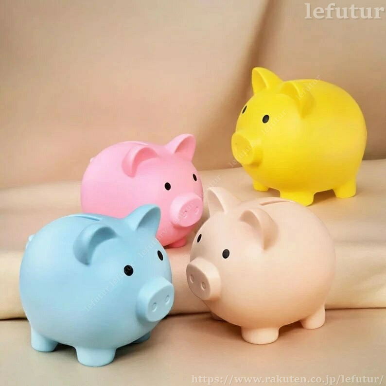【送料無料】貯金箱 バンク ブタ型 豚型 コイン 硬貨 紙幣 マネーバンク かわいい ...