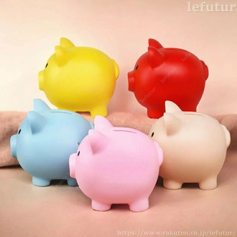 【送料無料】貯金箱 バンク ブタ型 豚型 コイン 硬貨 紙幣 マネーバンク かわいい ...