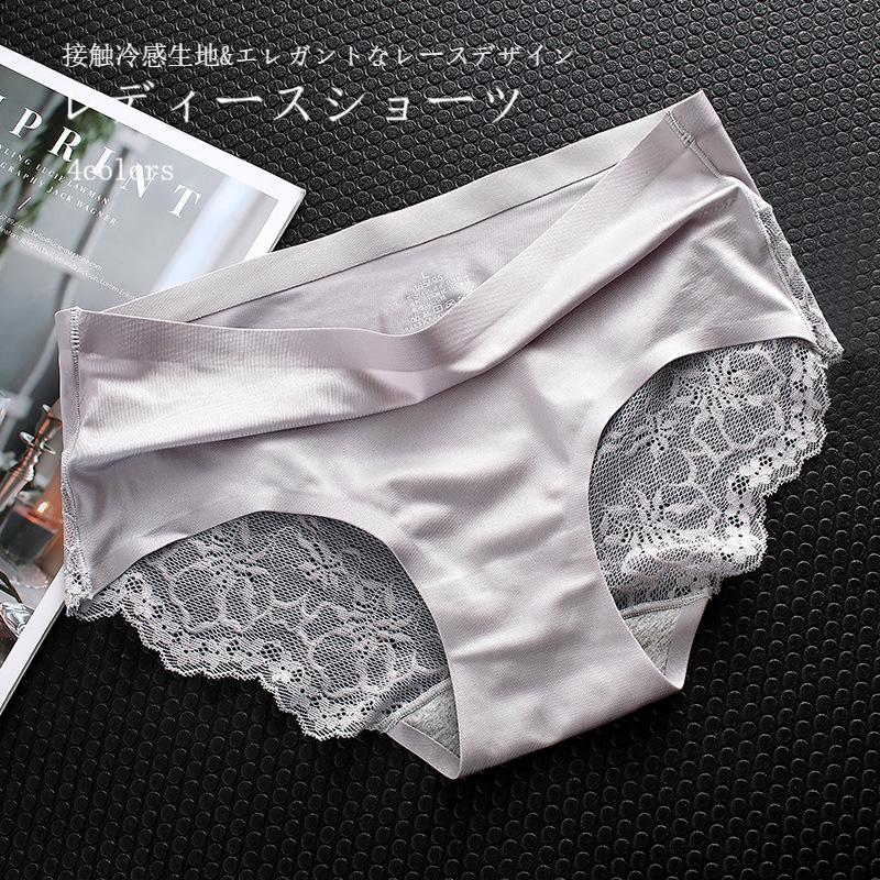 ショーツ 接触冷感 レースショーツ レディース ショーツ スタンダード 下着 シームレスショーツ 涼しい 冷感 レトロ レギュラーショーツ レース下着 インナーウェア 涼感 インナー スタンダードショーツ 20代 30代 40代 50代