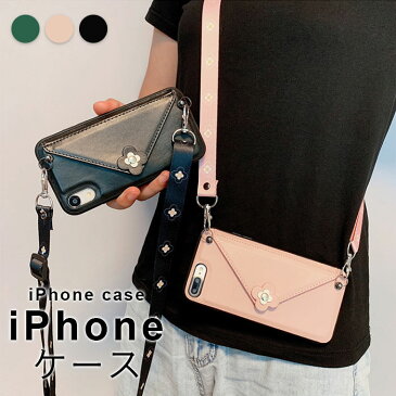 【送料無料】iPhoneケース スマホケース 多機能ケース ショルダー ポシェット カードケース付き 花柄 多機能 合皮 フェイクレザー レザーケース iPhone7 iPhone8 iPhone7plus iPhone8plus iPhoneX iPhoneXs iPhoneXsMax 秋新作