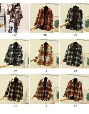 タータンチェック レディース シャツ グレンチェック チェック柄 長袖 チェックシャツ 柄シャツ 厚手 ゆったり ゆるシャツ ドロップショルダー お洒落 カジュアル トップス 秋新作