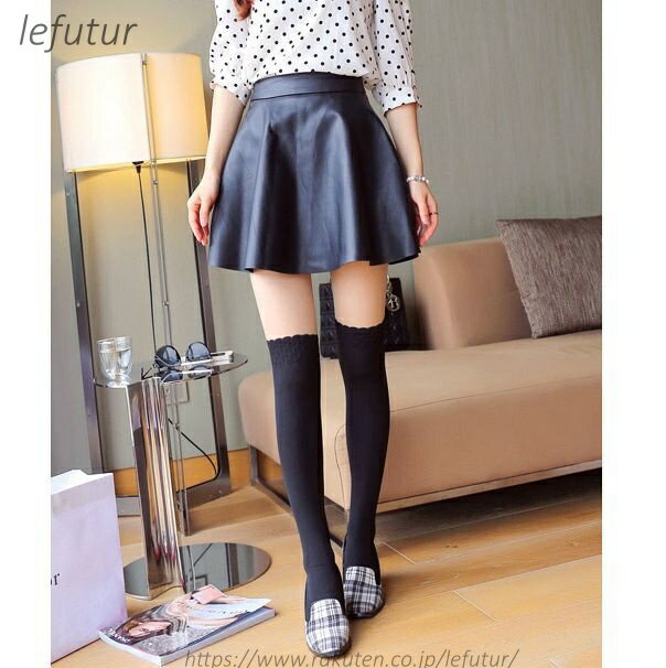 【送料無料】フェイクタイツ レディース タイツ ストッキング ニーハイ レッグウェア 黒 ブラック ベージュ かわいい