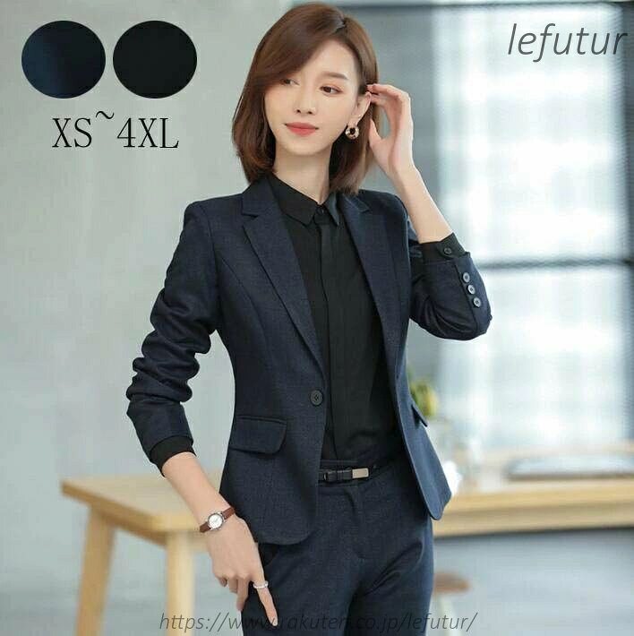 Skirt Suits - 【送料無料】2点スーツセット レディーススーツ セットアップ 高品質 パンツスーツ ジャケット+スカート/パンツ ビジネススーツ リクルートスーツ カジュアルスーツ スリム きれいめ