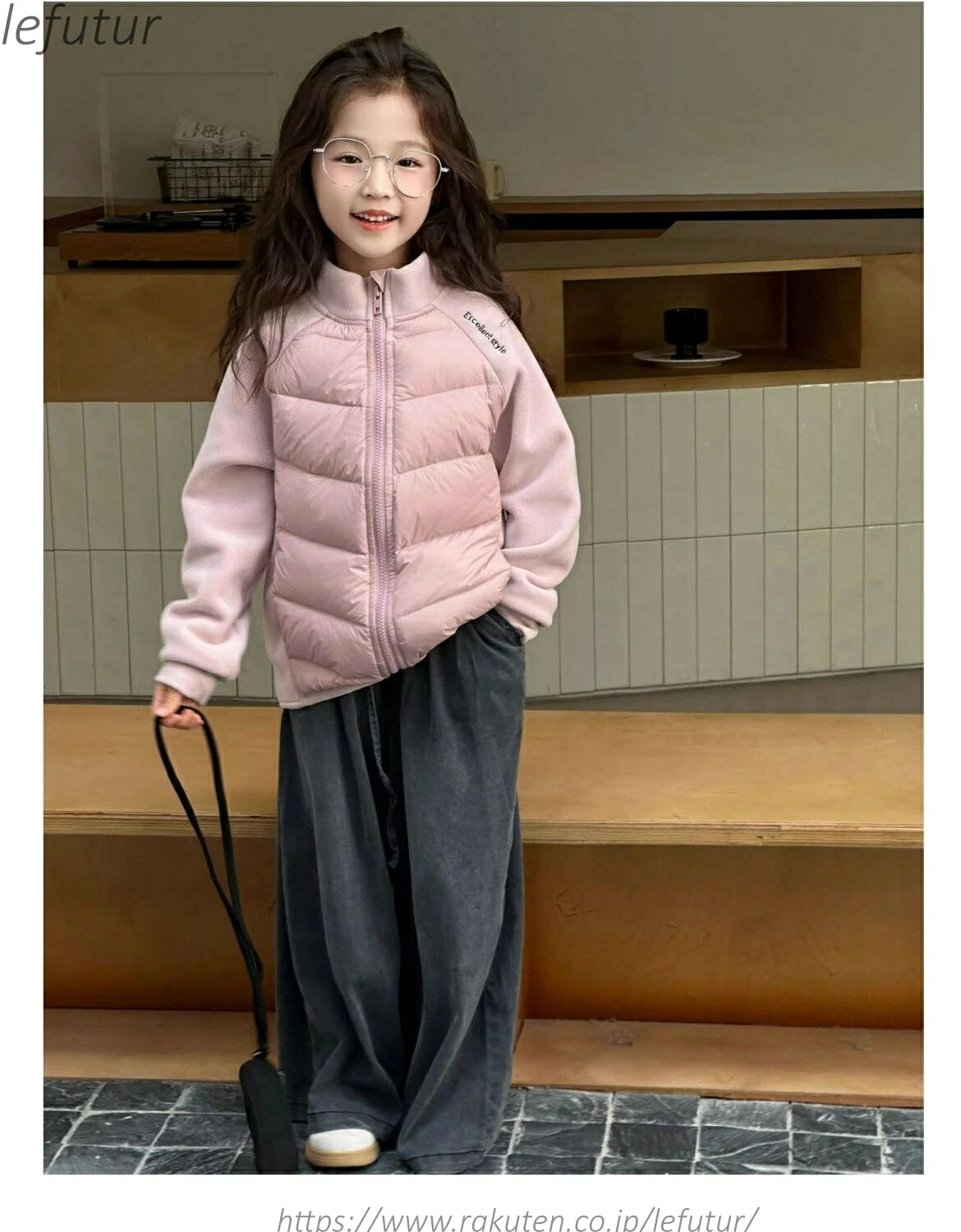 レディースファッション Le futurの【送料無料】中綿 コート 子供 アウター ダウンコート 軽い 冬服 女の子 男の子 子供服 コート インナーダウン ジュニアパーカー ジャンパー トップス アウター 子供服 ベビー服｜アングル2