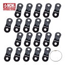 NCNL(NO CAMP NO LIFE) 自在金具 二つ穴型 ブラック 20個セット アルミニウム テント タープ ロープ 長さ調整 ロープテンショナー ガイ...