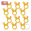 NCNL(NO CAMP NO LIFE) 自在金具 カタツムリ型 ゴールド 12個セット アルミニウム テント タープ ロープ 長さ調整 ロープテンショナー ...