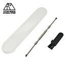 TITAN MANIA(チタンマニア) 耳かき チタン製 2WAY 超軽量 スパイラル型 水洗い可能 人気 耳掃除 らせん 360度 スプーン型 丈夫 携帯用 ケース付き