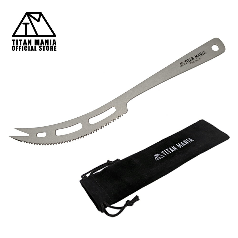 TITAN MANIA(チタンマニア) ミートナイフ チタン製 超軽量 テーブルナイフ フォーク ミニフォーク キャンプ アウトドア バーベキュー ソロキャンプ...