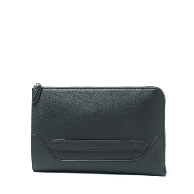 ペッレモルビダ PELLE MORBIDA 【干場 義雅 監修】 Maiden Voyageシリーズ シュリンクレザー A5サイズ ハンドル付き クラッチバッグ ネイビー mb058-na 100