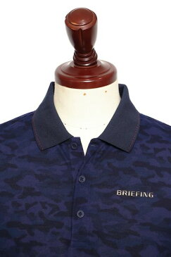 BRIEFING GOLF ブリーフィングゴルフ ゴルフウェア MENS 01 CAMO POLO CR カモフラ ピケジャージ ポロ ネイビー brg212m04-na 100