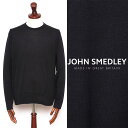 ジョンスメドレー ジョン・スメドレー JOHN SMEDLEY A4514 30G アングロ インディアン ガーゼ コットンウール クルーネックニット MODERN FIT NAVY a4514-na 100