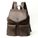 PELLE MORBIDA ペッレモルビダMaiden Voyageシリーズ シュリンクレザー フラップバックパック ダークブラウン mb071-dbr 100
