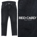 レッドカード RED CARD Rhythm ストレッチ スリムテーパード デニムパンツ ブラック Stone Clean Blk 88786301-bl 10...