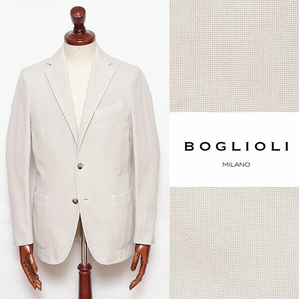 ボリオリ BOGLIOLI  コート コットンシルク 製品染め 3ボタン シングルジャケット ベージュ coatsb34-bg 100