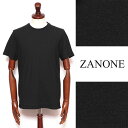 ザノーネ ZANONE 812597 アイスコットン Tシャツ Z0015 ブラック 812597-bl 100