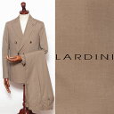 LARDINI ラルディーニ コットンツイル 6B ダブルブレステッド スーツ カーキベージュ 86104aq434-br 100