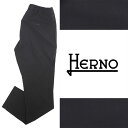 ヘルノ HERNO 撥水 ストレッチナイロン 中綿入り 1プリーツ テーパード シャーリングパンツ ダークグレー pt000025u-gy 100