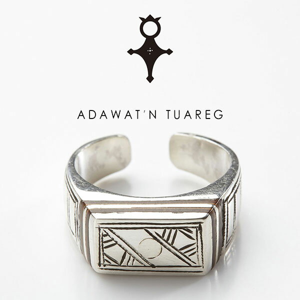 アダワット トゥアレグ ADAWAT'N TUAREG TALBIT / タルビット(小石) ハンドメイド シルバー x 黒檀 リング talbit-f 100