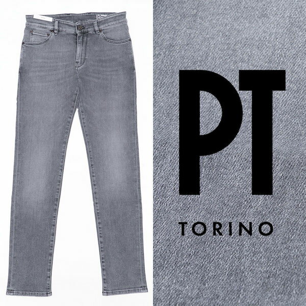 Rakuten - 【30%OFF】ピーティートリノ PT TORINO SWING / SUPERSLIM FIT コットン ポリエステル ストレッチ ウォッシュド ブラック デニムパンツ swingca47-lgy 【返品不可】100
