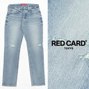 レッドカード RED CARD Rhythm ストレッチ スリムテーパード クラッシュ加工 デニムパンツ / ライトインディゴ 71786301vt1-lind...