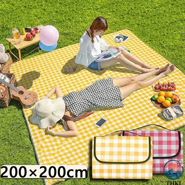 レジャーシート 厚手 大判 200x200cm 子供 遠足 おしゃれ チェック柄 大判 シンプル 花火大会 ピクニックシート おしゃれ お花見 折り畳