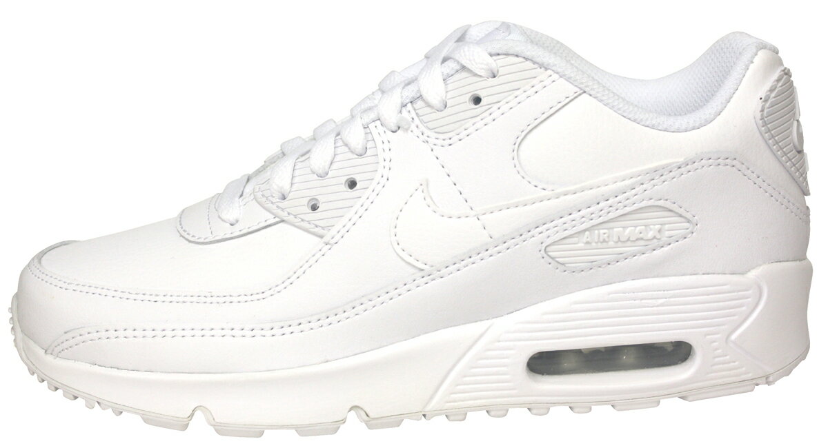 ★レディースサイズ★NIKE AIR MAX 90 LTR GS WHITE/WHITE カラーナイキ エア マックス 90 ホワイト/ホワイトカラー「CD6864-100」 サイズ交換片道無料【あす楽対応_関東】