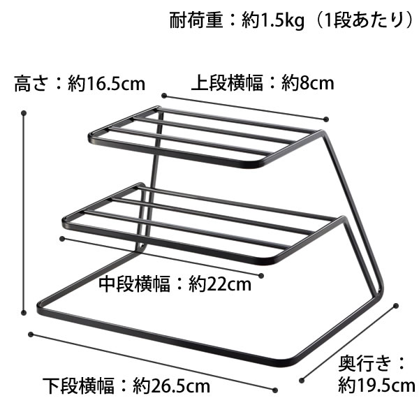 ディッシュラック 【tower】DISH STORAGE 3steps ディッシュストレージ 3段 ラック...