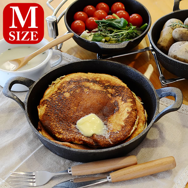 【よりどり送料無料】 スキレット DULTON ダルトン GLUTTON グラットン Round pan ラウンドパン Mサイズ Skillet フライパン グリルパン アウトドア キャストアイアン 鋳鉄製フライパン ダッチオーブン 楽天 240147