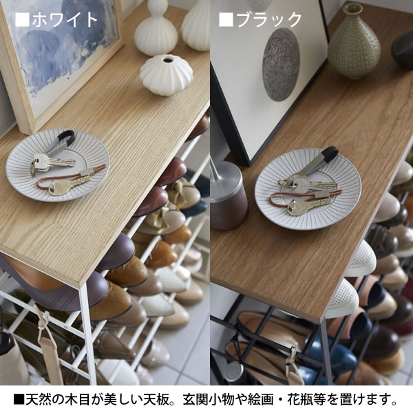 【6月5日はポイント最大10倍祭♪】靴箱 天板付きシューズラック 6段 タワー tower くつ箱 シューズボックス 下駄箱 大容量 おしゃれ 山崎実業 yamazaki 省スペース スリム 木製 [3]