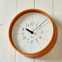 レムノス リキ スチールクロック 掛け時計 WR17-11 Lemnos RIKI STEEL CLOCK オレンジ スチール かわいい シンプル 壁掛け時計 おしゃれ 日本製 スイープセコンド 渡辺力 ギフト プレゼント 静か