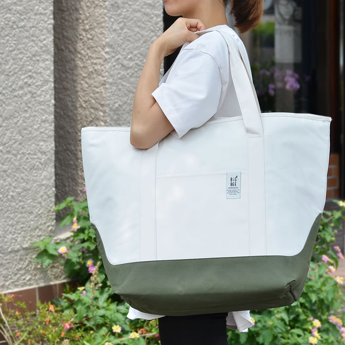 普段のお買い物はもちろん レジャーにも 保冷バッグトートlサイズ 大容量サイズ エコバッグとしてもおすすめ 男女兼用で家族皆で使える 保冷バッグ 大容量 Big Bee クーラートートバッグ L 大きい おしゃれ スポーツ 保冷 かわいい 男女兼用 大 ファッションなデザイン