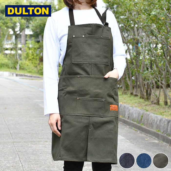 【1日は店内ほぼ全品P10倍！】ワークエプロン デニム "MW"work apron エプロン ダルトン DULTON デニム コットン 無地 ホルダータイプ アウトドア DIY ガーデニング キャンプ メンズ 男女兼用 ユニセックス レディース カーキ おしゃれ シンプル