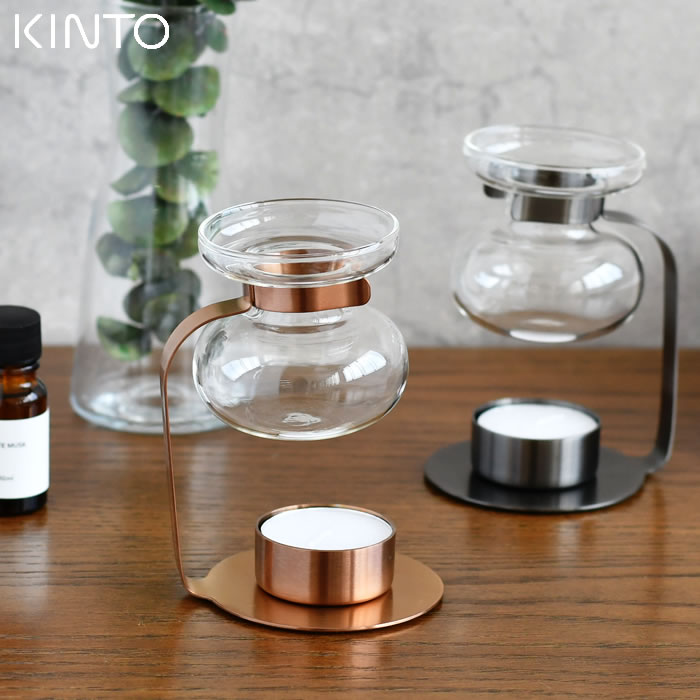 【4月1日はほぼ全品P10倍！】アロマ オイルウォーマー KINTO キャンドルホルダー AROMA OIL WARMER ディフューザー ルームフレグランス ガラス おしゃれ キントー シンプル 北欧 ギフト プレゼント 香り クリア 癒し かわいい キャンドルウォーマー