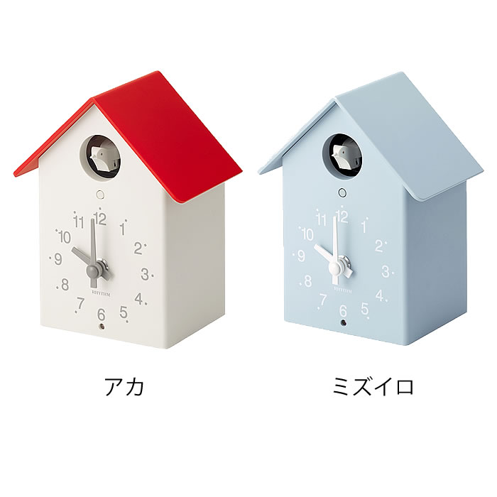 リズム ふいごカッコー 鳩時計 おしゃれ カッコー 時計 壁掛け時計 置き時計 仕掛け 時計 クオーツ 時計 置き掛け兼用 アナログ 時計 北欧 ふいご式 おしゃれ インテリア かわいい ギフト シンプル リビング [2]