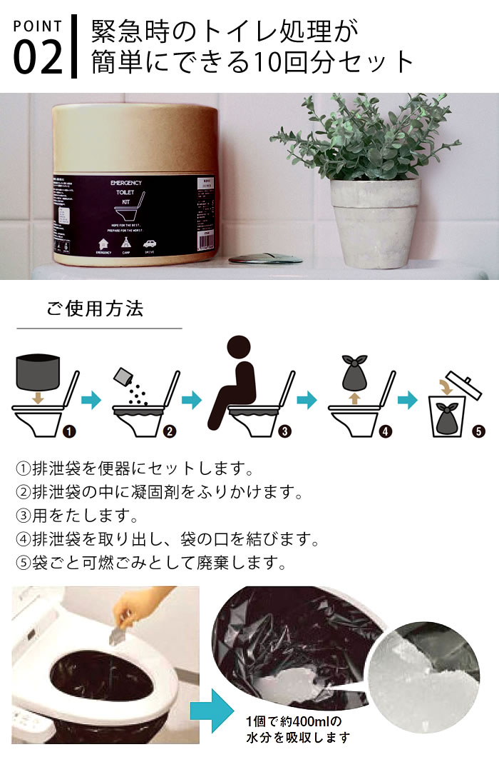 東洋ケース 緊急用トイレキット 災害用トイレ ...の紹介画像3