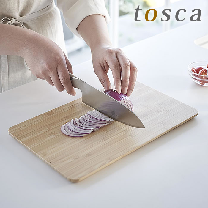 Rakuten - 【6月5日はポイント最大10倍祭♪】まな板 トスカ tosca まないた 竹製 カッティングボード ナチュラル 薄型 両面 3695 ホワイト 長方形 プレート おしゃれ 北欧 山崎実業 yamazaki ヤマジツ サービングボード 竹