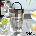 クリアボトル 水筒 クリアボトル 耐熱 広口 ダブルウォール ウォーターボトル 340ml 目盛り おしゃれ プラスチックボトル 水分補給 BPAフリー 透明 ...