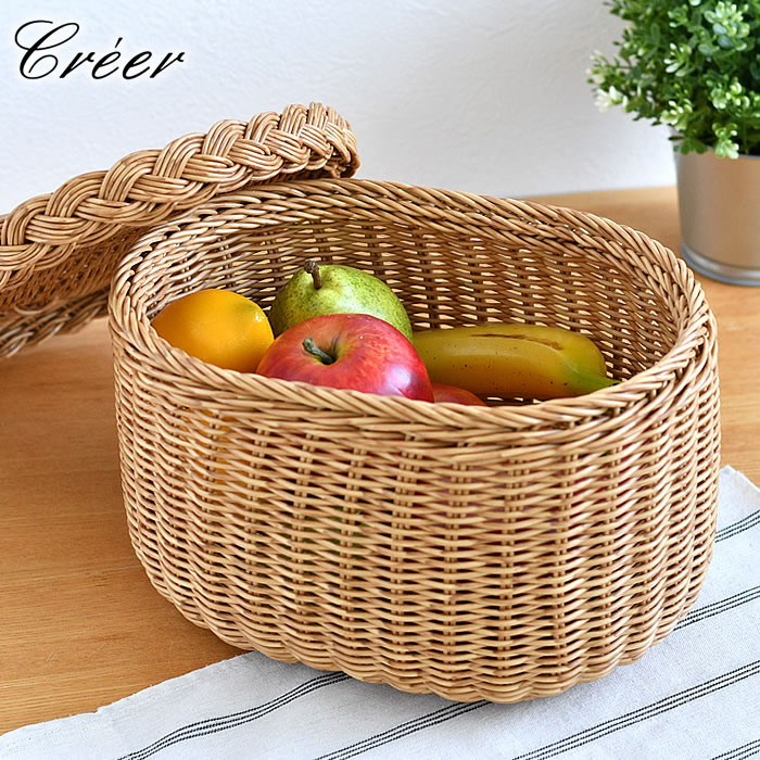 【12月1日はポイント最大10倍祭！】キッチン 収納 かご クレエ creer ユティルナイール フタ付バスケッ..