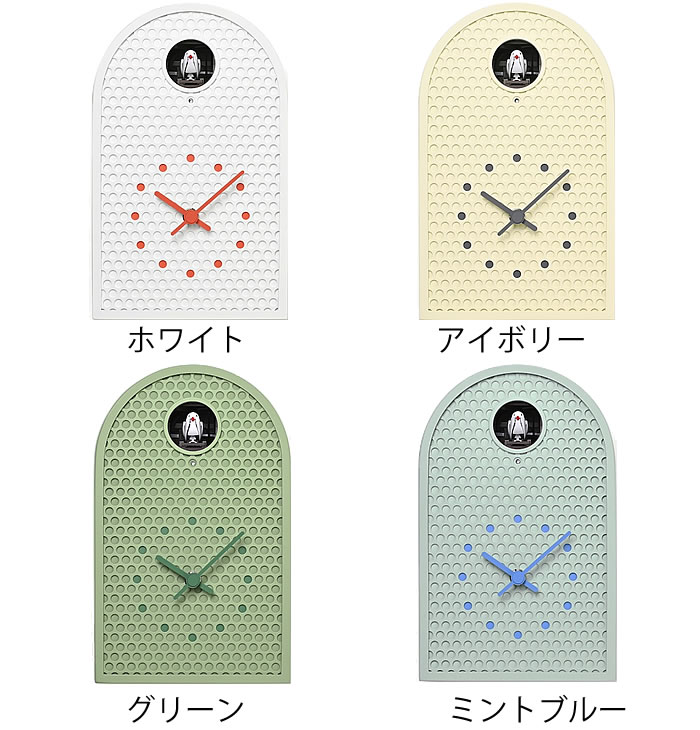 【6月5日はポイント最大10倍祭♪】【レビュー特典付】置き時計 おしゃれ Lemnos レムノス COO クー カッコー 置き時計 掛け時計 シンプル 日本製 シンプル 可愛い ライトセンサー 夜鳴かない 鳴く かわいい [2]