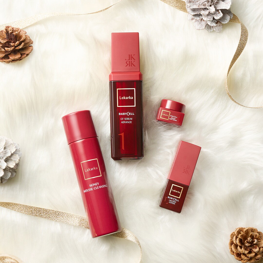 ★クリスマス コフレ★【Lekarka 公式】 WINTERファーストキット CFセラムアドバンス 30mL ＆ ノベルティ セット｜ 美容液 クレンジング 化粧水 クリーム ビタミンC アスコルビン酸 乳酸 はちみつエキス トラネキサム酸 キメ 透明感 保湿 角質ケア ギフトのサムネイル