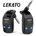 【クーポンで13%OFF】1年保証 LEKATO ギターワイヤレスシステム ワイヤレス システム エレキギター ベース 送受信機 4チャンネル 2.4GHz 220°回転 コンパクト 軽量 usb充電