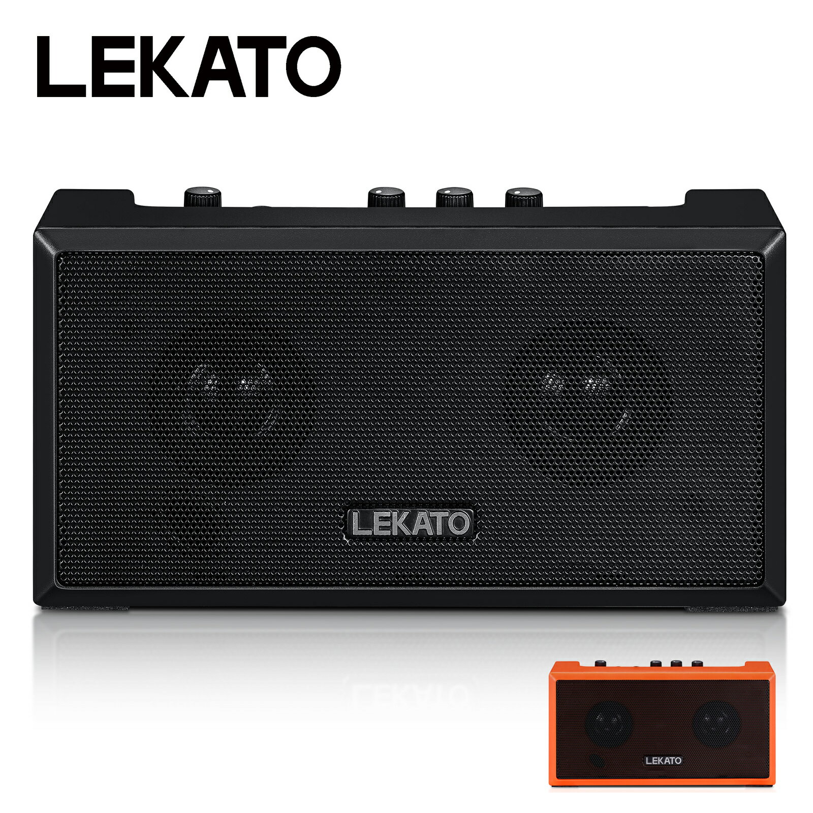 LEKATO ミニ ギターアンプ エレキギター アンプ ギター スピーカー ワイヤレス ベース Bluetooth 5.0 AUX 5W 3.5mm ヘッドホンジャック ブルートゥース 無線 USB 充電式 超 mini 小型 自宅 ライブ 練習用 スマホ アコギ ミニベース 新学期 新生活 父の日 母の日