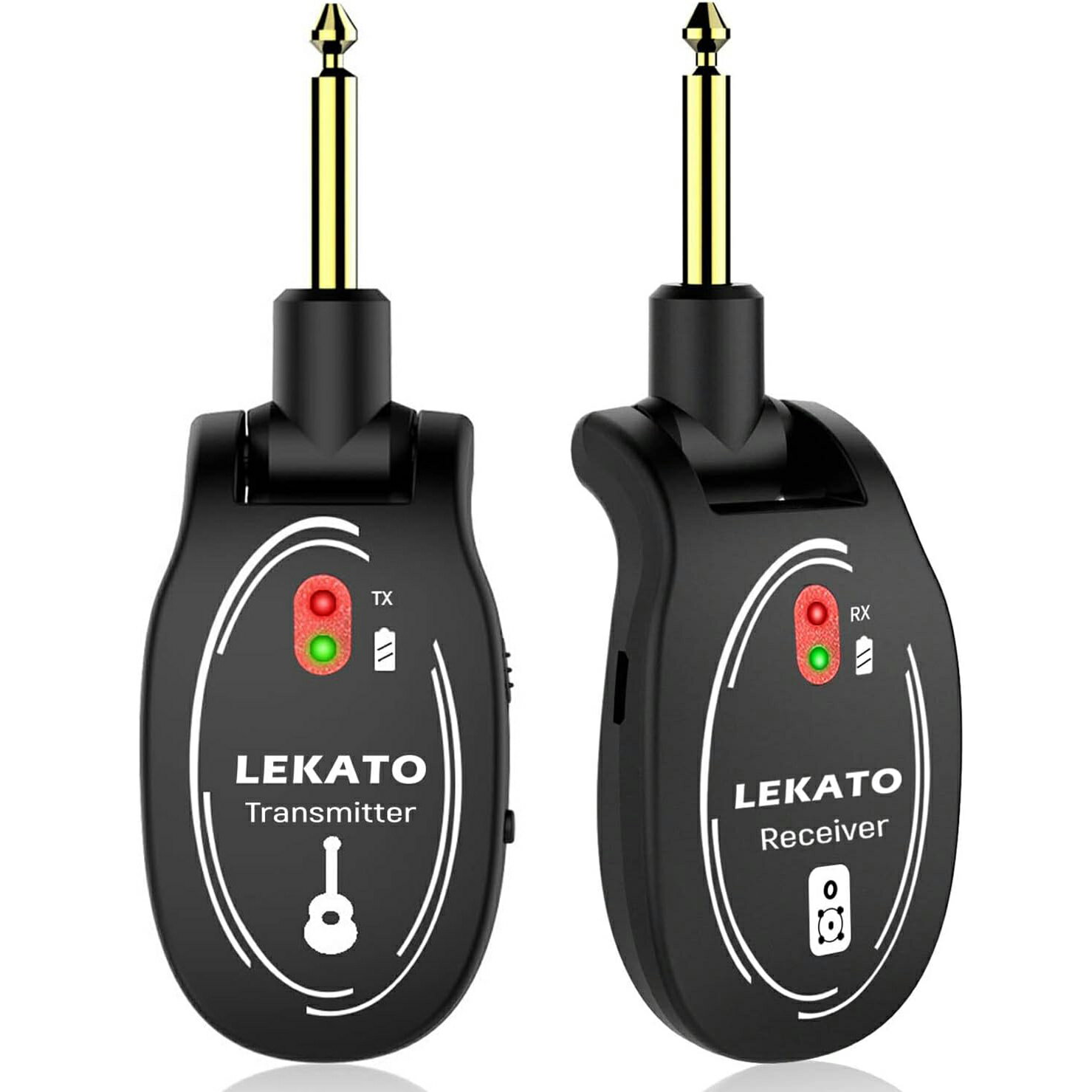 ギター ワイヤレスシステム 送受信機 UHF プリアンプ 6.35mmプラグ ステレオ モノラルプラグ 2.4GHz 最大6チャンネル 270°回転 USB充電式 コンパクト ベース エレキギター アコギ 端子 父の日 軽量 ステレオ放送 L6 低遅延
